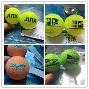 Balle de tennis classique en caoutchouc écologique de 6,3 cm pour chien, jouet interactif à mâcher pour l'exercice et le jeu avec bâton de lancer - Product Image 6