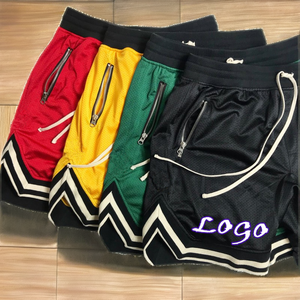 กางเกงขาสั้นกีฬาผู้ชาย แห้งเร็ว สกรีนโลโก้ได้ ขายส่ง ชุดออกกำลังกาย ผ้าตาข่ายระบายอากาศ ใส่สบาย สไตล์ลำลอง - Product Image 2