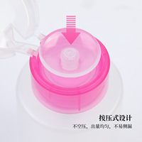 Vente en gros de bouteille rose vide de dissolvant de vernis à ongles en gel de 150ml, distributeur de pompe à pression en plastique rechargeable pour nettoyant de manucure à alcool