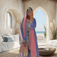 Abaya personnalisable populaire printemps été broderie fleurs modeste élégant quotidien Eid femmes Abaya 2025 nouvelle Abaya