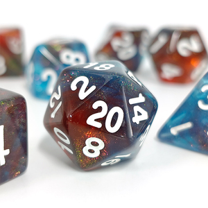 Jeu de 7 dés polyédriques millions d'étoiles du MDN personnalisés pour donjons et dragons Accessoires de jeux de rôle - Product Image 2