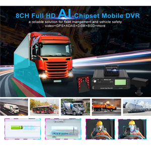 Système de caméra embarquée MDVR 8 canaux 4G GPS avec capteur G, stockage sur disque dur, vision à <span class=keywords><strong>360</strong></span> degrés, solution de surveillance pour bus - Product Image 5