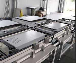 New OEM Durable Aluminium Adjustable Speed Pallet Conveyor Chain Rubber Belt Retail Semi-Auto Dishwasher Assembly Lines 110-415V - Product Image 1