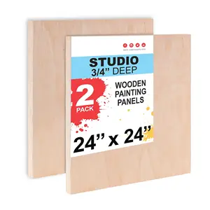 Birch Wood Paint Pouring Panel Boards High Quality Artist Wooden Wall Canvases Painting Mixed Media Craft