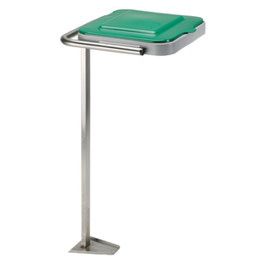 Supporto per Bidone della Spazzatura 530 S, Montaggio a Pavimento, Telaio in Metallo, Coperchio Verde - Product Image 2
