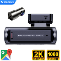 Caméra M8 4G à double objectif 2K 30fps avec détection de collision par capteur G, enregistrement en boucle sur le cloud gratuit pendant 1 jour, prise en charge HotKam, MicroSD, GPS
