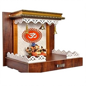Latest Design Teak Wood Customized Temple Designer Large Pooja <b>Mandir</b> Modern Style Personalized Color Home Temple India - Product Image 1