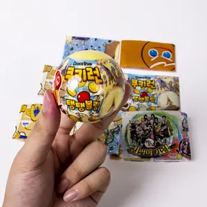 Cetak Digital kustom bola komposit lingkaran bentuk spesial Film bungkus telur Paskah mainan dekoratif PET PVC Label lengan susut panas