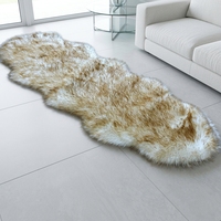 Tapis de salon modernes en fausse fourrure de mouton double face, confortables, à poils coupés, écologiques et antidérapants – Vente chaude