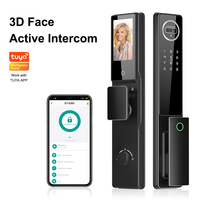 Cerradura Inteligente para Exteriores Tuya 2026 con Reconocimiento de Código, Sin Llave, Videoportero, Impermeable, Huella Dactilar 3D, Compatible con Wi-Fi, para Puerta de Madera