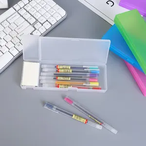 热销厂家可爱女孩最喜欢的款式铅笔盒透明塑料铅笔盒