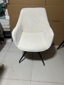 Nouveau design très vendu meubles de salle à manger de luxe chaise de salle à manger pivotante en tissu <span class=keywords><strong>velours</strong></span> avec pieds enduits de poudre - Product Image 3