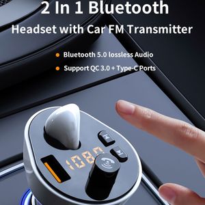 QC3.0 USB <span class=keywords><strong>casque</strong></span> chargeur de voiture Aux Audio Protection de la vie privée <span class=keywords><strong>Bluetooth</strong></span> 5.0 transmetteur <span class=keywords><strong>Fm</strong></span> <span class=keywords><strong>sans</strong></span> <span class=keywords><strong>fil</strong></span> <span class=keywords><strong>lecteur</strong></span> <span class=keywords><strong>MP3</strong></span> de voiture avec écouteur - Product Image 2