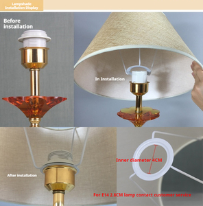 Moderner Runder Leinen-Stoff-Lampenschirm für Steh- oder Tischlampen - Product Image 4