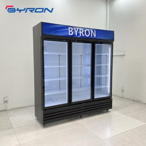 Réfrigérateur commercial vertical pour boissons, porte vitrée transparente, vitrine réfrigérée à refroidissement rapide pour bière et soda LC Uprigh - Product Image 3