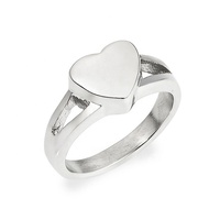 Großhandel Edelstahl Blank Custom Gravierte Herzform Stammbaum Urne Feuer bestattung Schmuck Ring