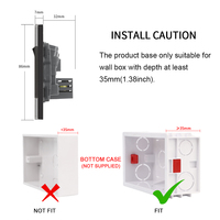 Prise murale électrique USB Type C standard britannique Bingoelec, interrupteur à bouton, 13A