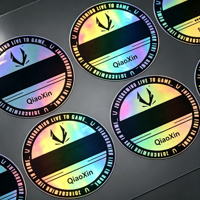 Autocollants holographiques arc-en-ciel pour jeux vidéo - Décalcomanies personnalisées découpées à la forme, autocollantes pour ordinateur portable, boîtier PC et décoration de casque