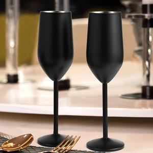 Ruban nouveau design Flûtes à <span class=keywords><strong>champagne</strong></span> en acier inoxydable incassables créatives à pieds hauts pour Krug Korbel <span class=keywords><strong>Chardonnay</strong></span> - Product Image 3