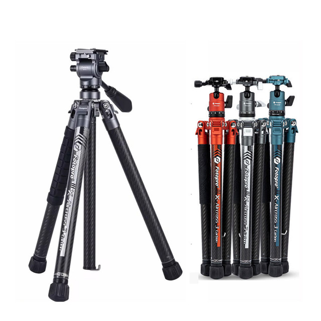 Fotopro Carbon Fiber Travel Tripod Ultralight Portable Compact Video Tripod for Camera