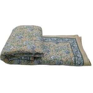 Edredón de Algodón Reversible Estampado Ecológico para Todas las Estaciones, Tela Cambray Resistente a la Decoloración, Manta Suave para el Hogar - Product Image 2