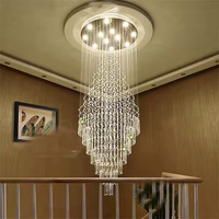 Lustres personnalisés pour plafonds hauts, luminaires modernes pour hall de villa, escalier, grand foyer, lustre en cristal