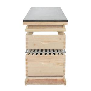 Nouvelle ruche à abeilles MengerBee en bois de sapin, 2 couches, polie, Langstroth, 10 cadres, non assemblée, équipement d'apiculture, garantie 1 an - Product Image 1