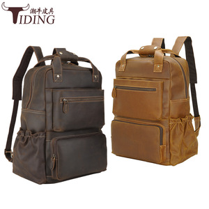 Tiding Genuine Leather <b>Backpack</b> 20-35L Breathable Men's Outdoor Casual <b>Backpack</b> - Product Image 5