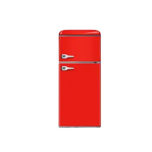 SMETA 7.5 Cuft双门复古风格顶部冰柜冰箱