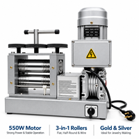 Machine à rouler les bijoux électrique 550W, laminoir à or et argent, équipement de façonnage des fils et des métaux pour atelier de bijoutier