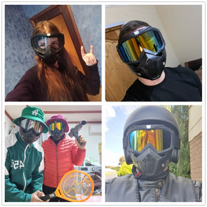 Máscara Facial Protectora para Motocicleta BETOUGH, Gafas <span class=keywords><strong>de</strong></span> Motocross Desmontables para Casco Integral - Product Image 6
