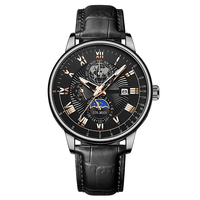 Montres à quartz en cuir de luxe avec logo personnalisé, mouvement japonais, fabrication OEM ODM, étiquette privée, bracelet en cuir, fabrication en RPC, pour hommes
