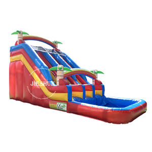 Giảm Giá Mạnh 2020 Cây Dừa Mùa Hè Màu Đỏ Trượt Nước Trượt Với Bể Bơi Cho Trẻ Em - Product Image 4