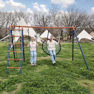 Ayunan Logam Multifungsi Zoshine Heavy-Duty Tahan Cuaca dengan 2 Kursi Ayun untuk Anak-Anak dan Dewasa, Penggunaan di Halaman Belakang dan Taman - Product Image 5