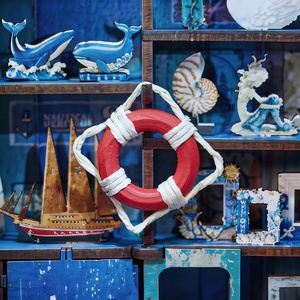 Hamaileon Coin de la Mer, Artisanat en Bois DIY, Scène Miniature, Ornement en Bois 3D, <span class=keywords><strong>Maison</strong></span> de Style Méditerranéen, Décoration de Bureau, Cadeau - Product Image 5