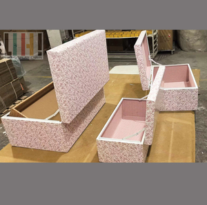 Hộp lưu trữ phong cách cho ngôi nhà. Có hoa văn tùy chỉnh trên ngoại thất và nội thất thêu. - Product Image 3