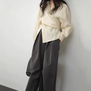 Qy024 <span class=keywords><strong>Camisa</strong></span> de tirantes de tela ancha con diseño de empalmes de estilo desestructurado, de alta gama francesa, estilo nicho, para Primavera Verano, transfronteriza Europa América - Product Image 2