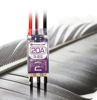FLYCOLOR Francy2 20A 경량 MCU 32비트 다중 프로토콜 지원 128KPWM 주파수 브러시리스 ESC FPV RC 비행기 모듈형 BEC
