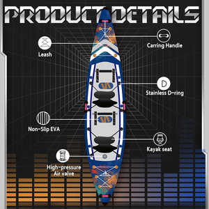 Kayak <span class=keywords><strong>Inflable</strong></span> de Pesca Skatinger 2026 para Dos Personas, Venta al por Mayor, Kayaks con Asientos, Precios OEM, Reparación, Kayak de 3 Plazas con Tecnología Drop Stitch - Product Image 3