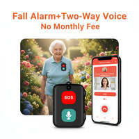 Localizador GPS con Alarma de Caídas para Personas Mayores con Alzheimer, Mini Rastreador Impermeable con Voz Bidireccional, Sin Cuota Mensual