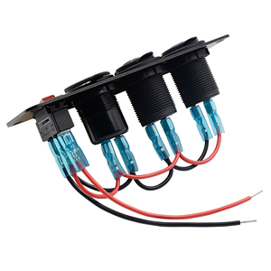 EL doppio pannello caricabatteria USB con presa accendisigari interruttori a bilanciere ON/OFF per moto - Product Image 2