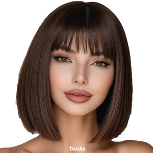 Perruques Courtes <span class=keywords><strong>Bob</strong></span> à Frange Latérale Les Plus Vendues, Modèles Fluffy Dégrafilés, Styles Brésiliens et Vietnamiens, Vente en Gros - Product Image 4