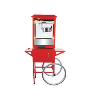 Fabriek Prijs Hoge Capaciteit Ketel Voedsel Populaire Snack Automaten 8 Oz Mobiele Commerciële Popcornmachine Met Kar