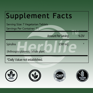Comprimés de spiruline 3500mg, vente en gros OEM/ODM |   500 unités |   Soutien du système immunitaire, stimulation de l'énergie, complément sans gluten - Product Image 2