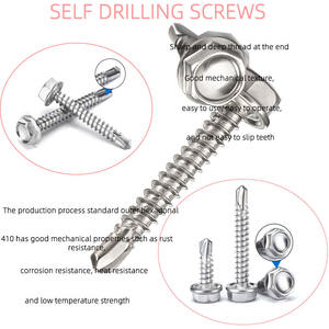Tornillo autorroscante de acero inoxidable marca Zhengxing con cabeza hexagonal plana y extremo hexagonal exterior para equipos de distribución de energía - Product Image 4