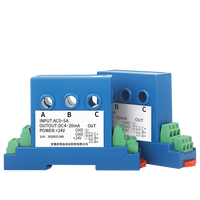 Transmetteur de courant alternatif à pores de 8mm 4-20mA 0-10V 0-5V transducteur de courant alternatif triphasé 2A 10A 20A 30A DC 24V capteur de transducteur de courant