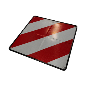 Placa Reflectante Diagonal <span class=keywords><strong>Roja</strong></span> y Blanca para Vehículos, Estándar de Italia y <span class=keywords><strong>España</strong></span>, de Aluminio Rayado, Señal de Advertencia para Portabicicletas - Product Image 4