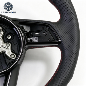 Volante de Cuero para Audi A4 B8 S5 B85 TT RS3 RS4 RS5 S4 S5 A6 C6 A3 8V A3 8P A4 B9 B6 A5 S3 8v A6 C8 A3 A5 B8 Rs3 8v A1 - Product Image 6