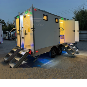 현대적인 디자인 내구성 화이트 트레일러 히치 휴대용 화장실 고급 모바일 임시 야외 시설 - Product Image 1