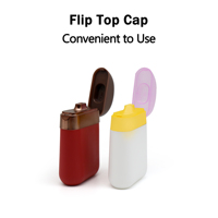 Botol Mini Oval 50ml HDPE Matte Soft Touch untuk Serum Perawatan Kulit & Sampo Pembersih Krim Tangan dengan Tutup Flip